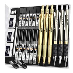 NEW Mechanical Pencil Set Drafting Pencils 0.5 mm & 0.7 mm & 0.9 mm & 3PCS 2mm G